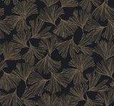 Antonina Vella Ginkgo Toss Black Wallpaper