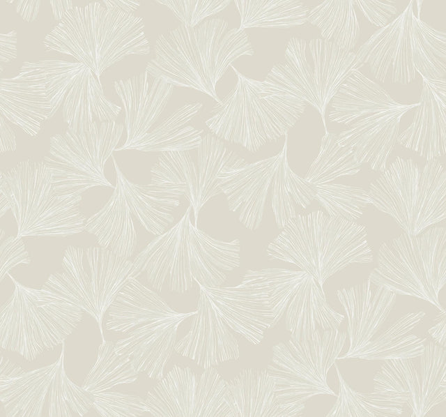 Antonina Vella Ginkgo Toss Glint Wallpaper