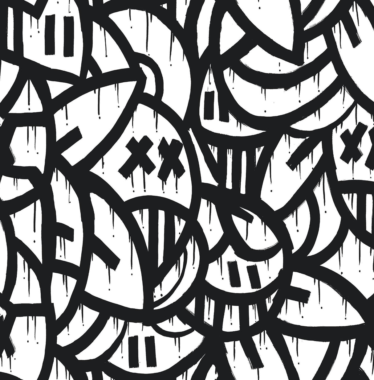 Brewster Home Fashions Black Bold Arrangements Peel & Stick Wallpaper