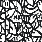 Brewster Home Fashions Bold Arrangements Peel & Stick Black Wallpaper