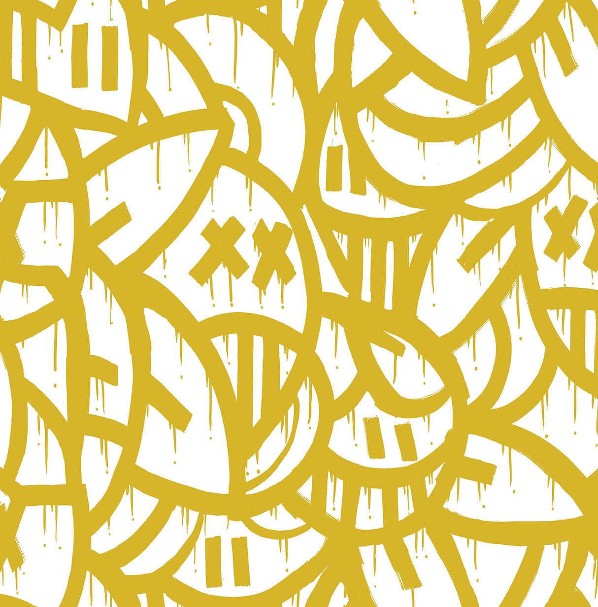 Brewster Home Fashions Bold Arrangements Peel & Stick Yellow Wallpaper