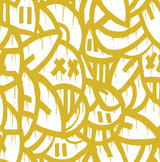 Brewster Home Fashions Bold Arrangements Peel & Stick Yellow Wallpaper