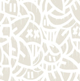 Brewster Home Fashions Bold Arrangements Peel & Stick Cream Wallpaper