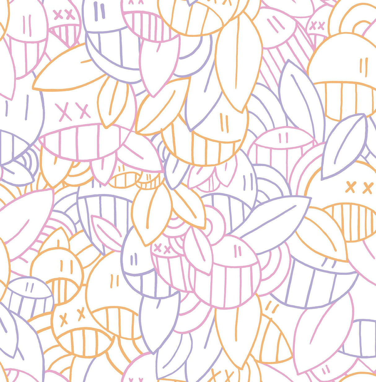 Brewster Home Fashions Floral Sequence Peel & Stick Multi Warm Wallpaper