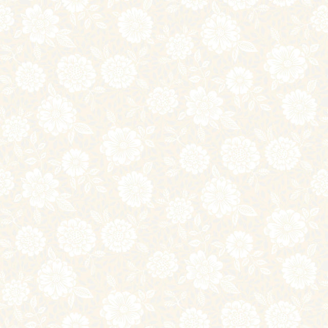A-Street Prints Lizette Cream Charming Floral Wallpaper