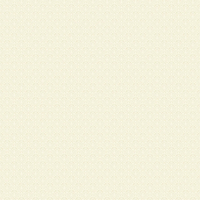 A-Street Prints Athena Cream Scalloped Botanical Wallpaper