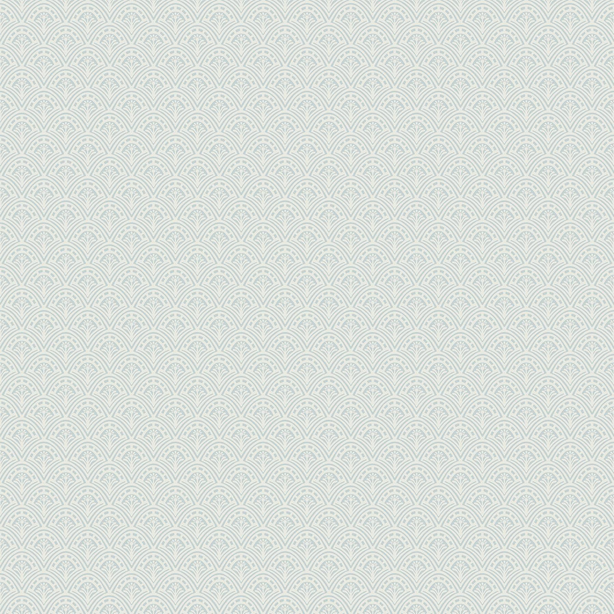 A-Street Prints Athena Light Blue Scalloped Botanical Wallpaper