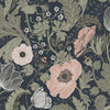 A-Street Prints Anemone Navy Floral Wallpaper