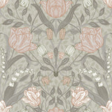 A-Street Prints Filippa Grey Tulip Wallpaper