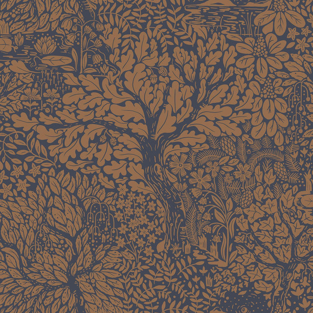 A-Street Prints Olle Orange Forest Sanctuary Wallpaper