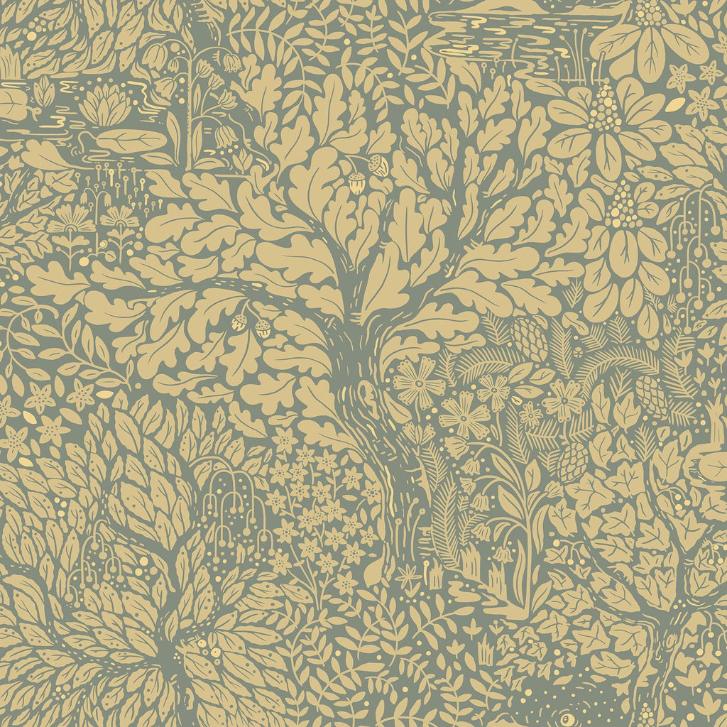 A-Street Prints Olle Light Yellow Forest Sanctuary Wallpaper