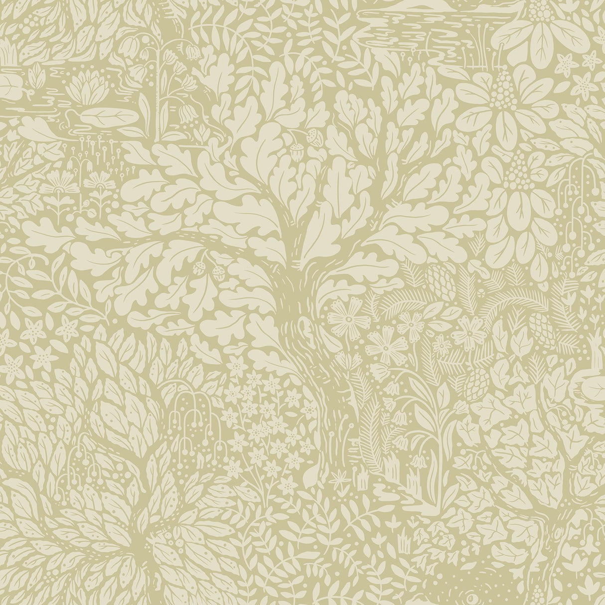 A-Street Prints Olle Forest Sanctuary Sage Wallpaper