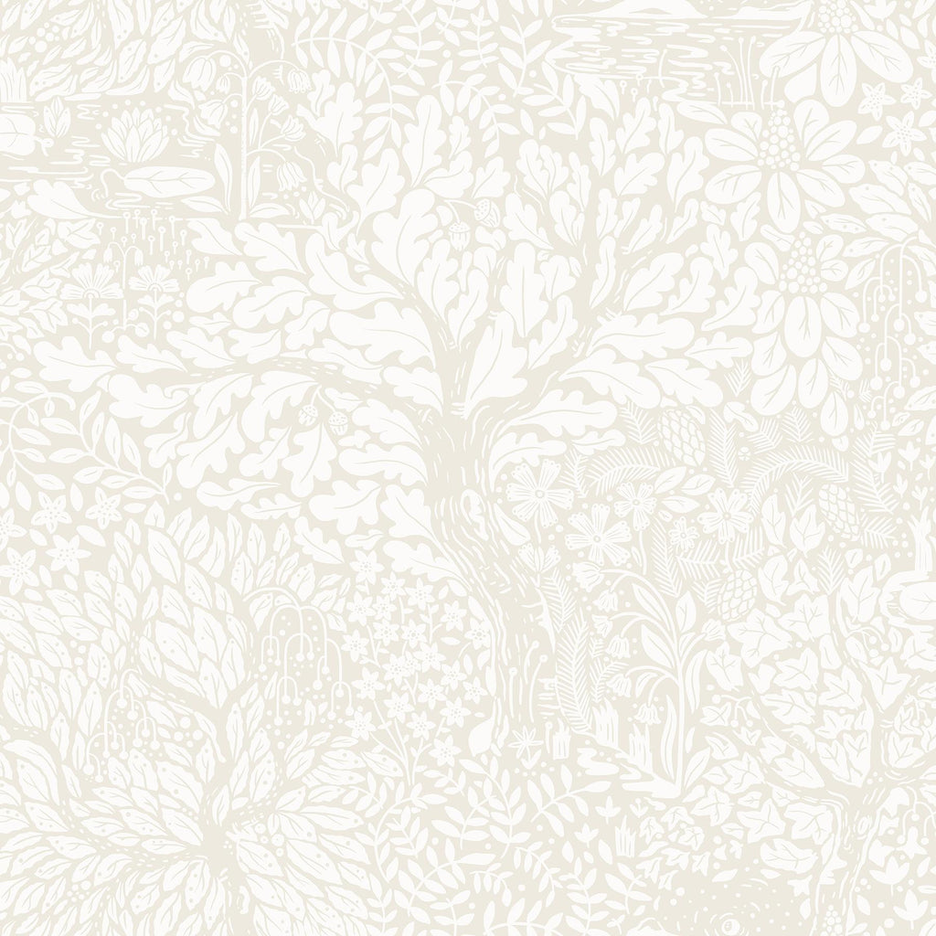 A-Street Prints Olle Cream Forest Sanctuary Wallpaper