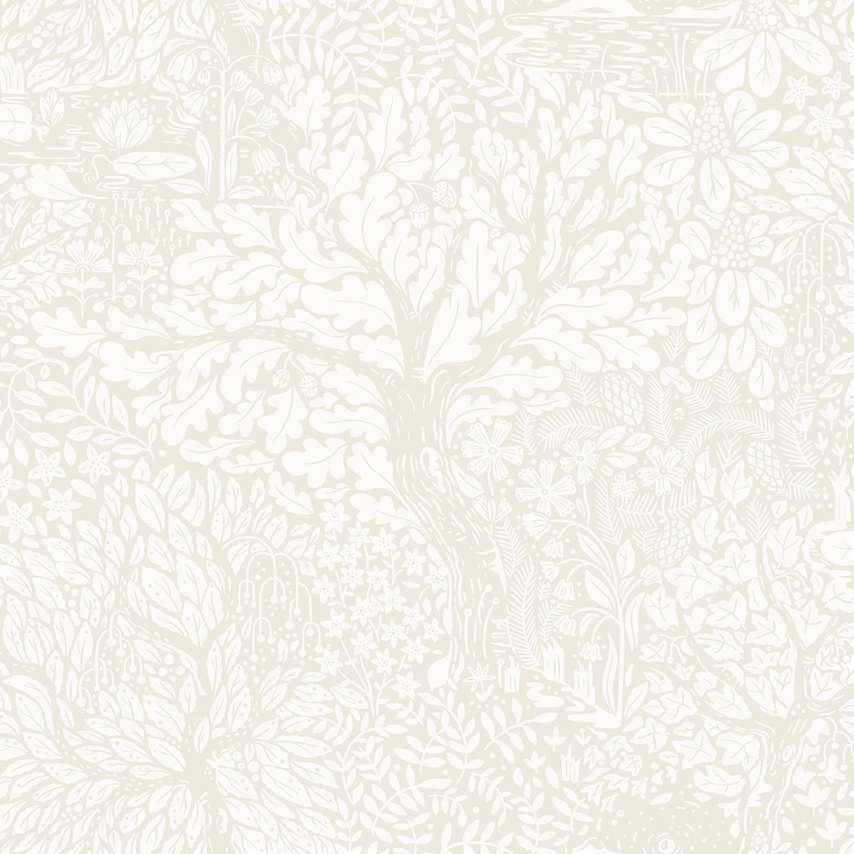 A-Street Prints Olle Forest Sanctuary Cream Wallpaper