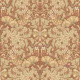 A-Street Prints Ojvind Rust Floral Ogee Wallpaper