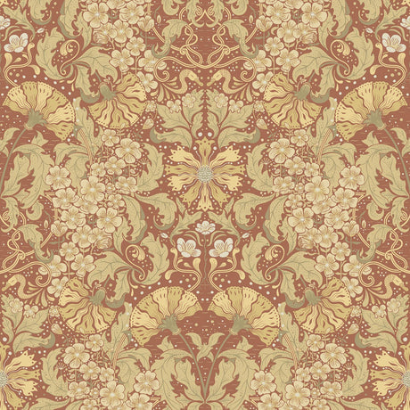 A-Street Prints Ojvind Rust Floral Ogee Wallpaper