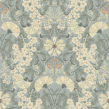 A-Street Prints Ojvind Light Blue Floral Ogee Wallpaper