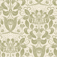 A-Street Prints Berit Olive Floral Crest Wallpaper