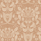 A-Street Prints Berit Coral Floral Crest Wallpaper