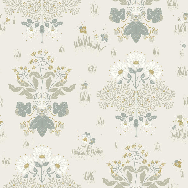 A-Street Prints Elda Light Blue Delicate Daises Wallpaper