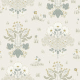A-Street Prints Elda Light Blue Delicate Daises Off White Blue Grey Wallpaper