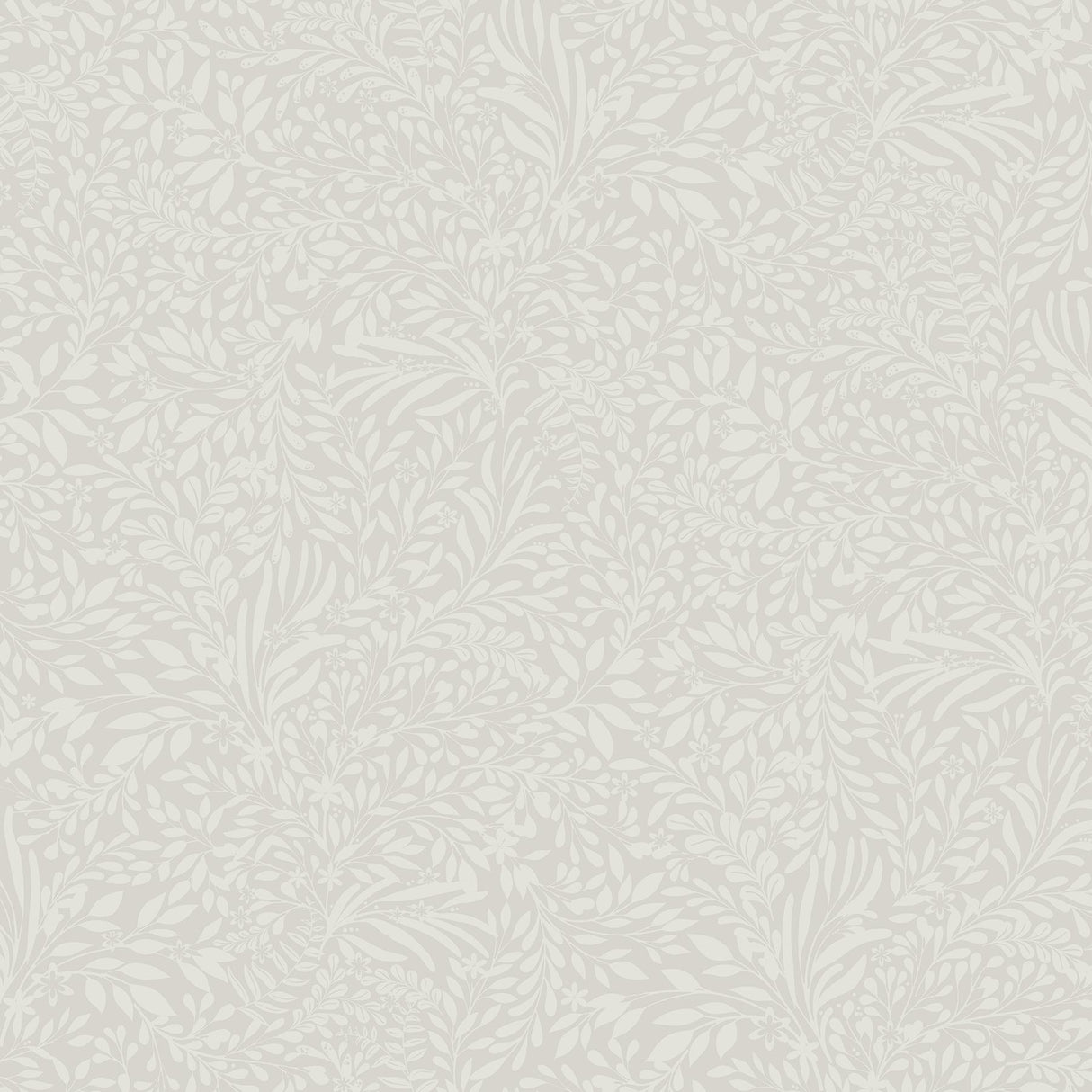 A-Street Prints Kristina Light Grey Botanical Soft Grey Wallpaper