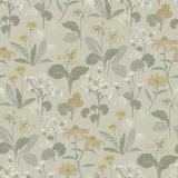 A-Street Prints Magdalena Light Green Dandelion Green Gold Wallpaper