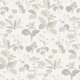 A-Street Prints Magdalena Light Grey Dandelion Wallpaper