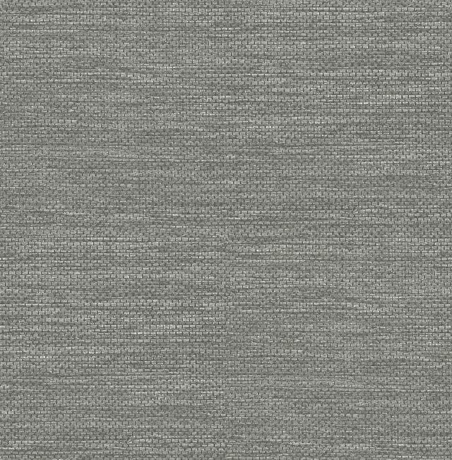 A-Street Prints Malin Grey Faux Grasscloth Wallpaper