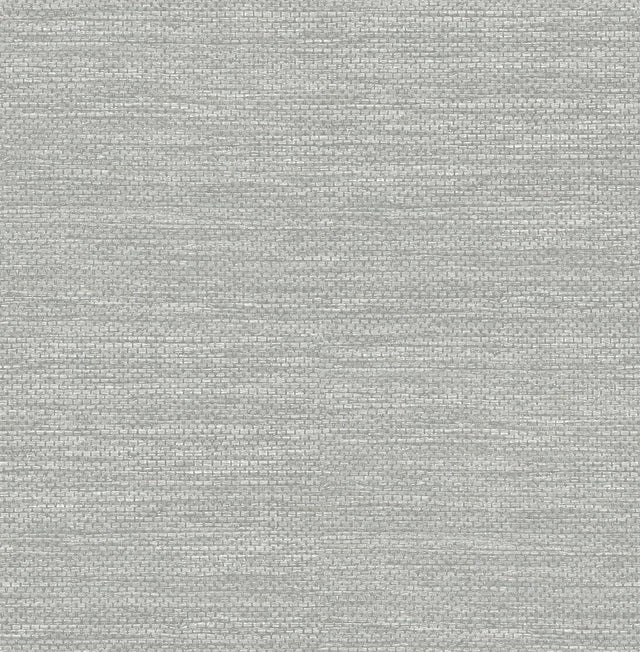 A-Street Prints Malin Light Grey Faux Grasscloth Wallpaper
