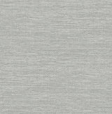 A-Street Prints Malin Faux Grasscloth Light Grey Wallpaper