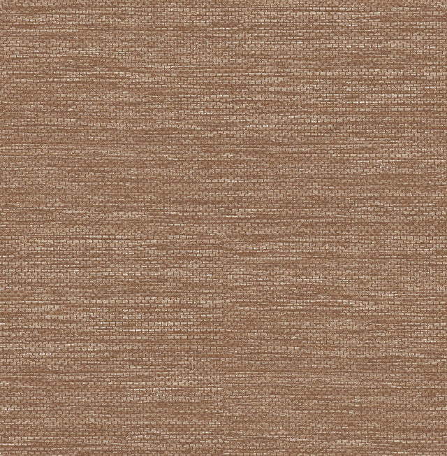 A-Street Prints Malin Rust Faux Grasscloth Wallpaper