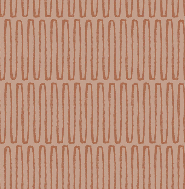 A-Street Prints Lars Coral Retro Wave Wallpaper