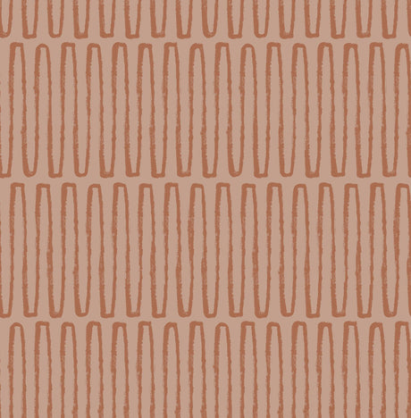 A-Street Prints Lars Retro Wave Coral Wallpaper