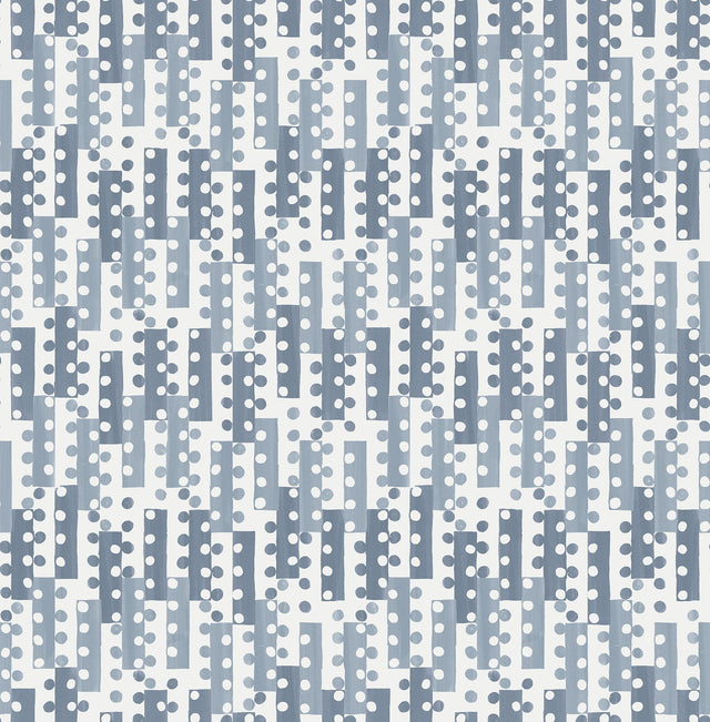 A-Street Prints Erik Blue Building Blocks Wallpaper