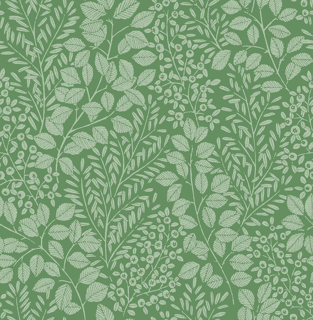 A-Street Prints Elin Green Berry Botanical Wallpaper