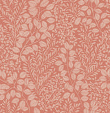 A-Street Prints Elin Coral Berry Botanical Wallpaper