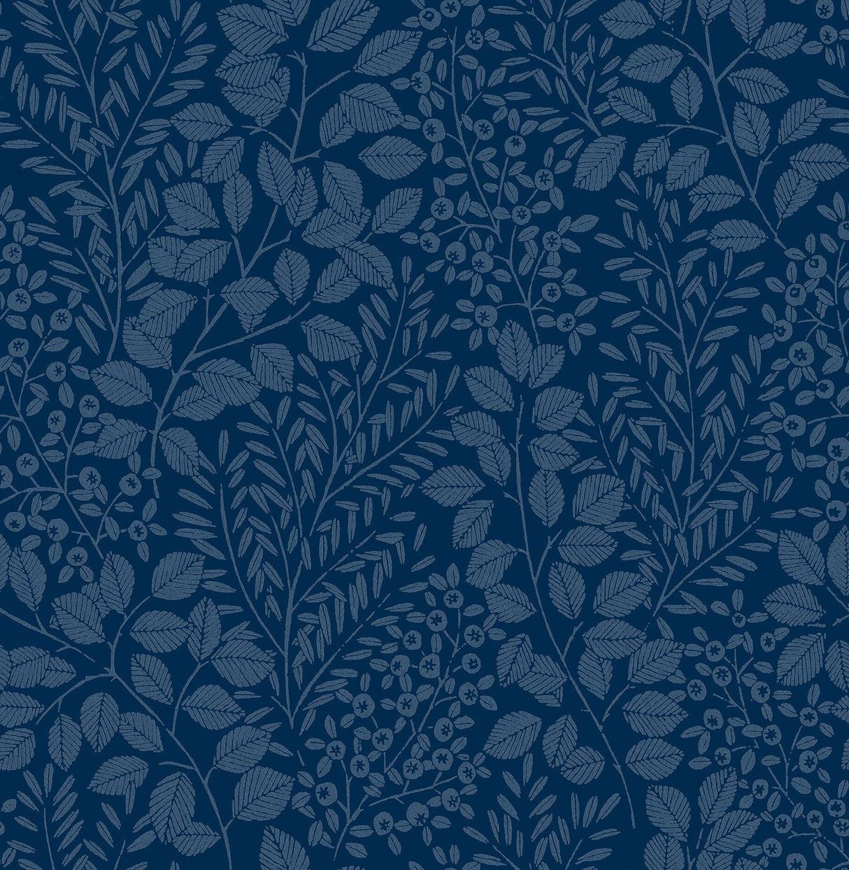 A-Street Prints Elin Berry Botanical Blue Wallpaper