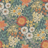 A-Street Prints Karina Teal Wildflower Garden Wallpaper