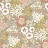 A-Street Prints Karina Neutral Wildflower Garden Wallpaper