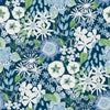 A-Street Prints Karina Blue Wildflower Garden Wallpaper