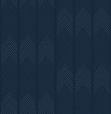 A-Street Prints Nyle Dark Blue Chevron Stripes Wallpaper
