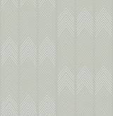 A-Street Prints Nyle Light Grey Chevron Stripes Wallpaper