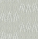 A-Street Prints Nyle Chevron Stripes Light Grey Wallpaper
