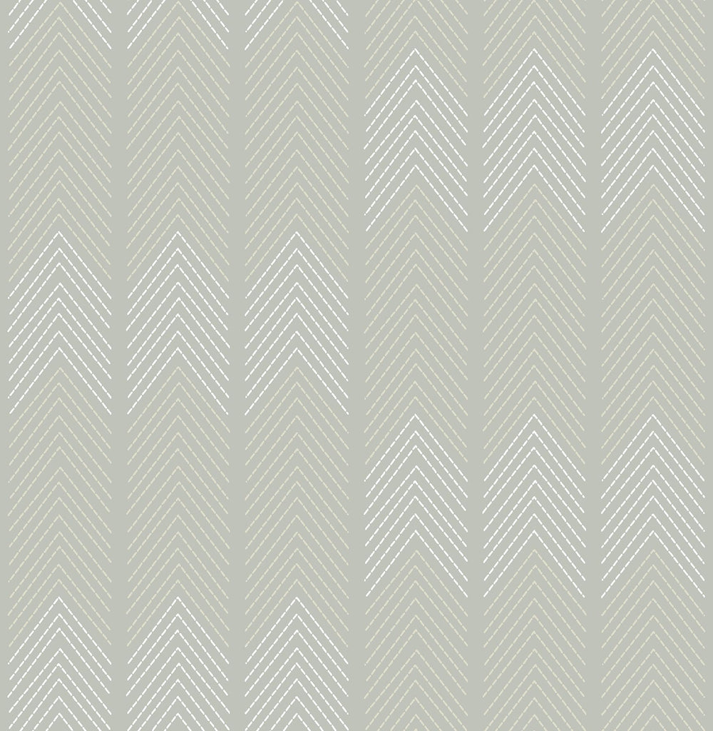A-Street Prints Nyle Chevron Stripes Light Grey Wallpaper