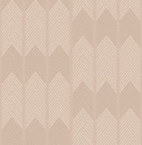 A-Street Prints Nyle Blush Chevron Stripes Wallpaper