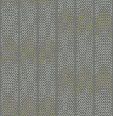 A-Street Prints Nyle Dark Grey Chevron Stripes Wallpaper