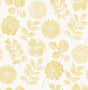 A-Street Prints Inge Yellow Floral Block Print Wallpaper