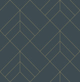 A-Street Prints Sander Slate Geometric Wallpaper