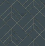 A-Street Prints Sander Geometric Slate Wallpaper